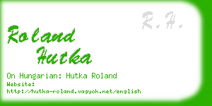 roland hutka business card